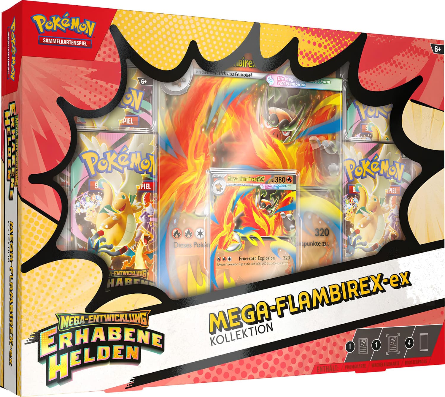 Pokemon TCG: Erhabene Helden – Mega Flambirex Kollektion – Deutsch