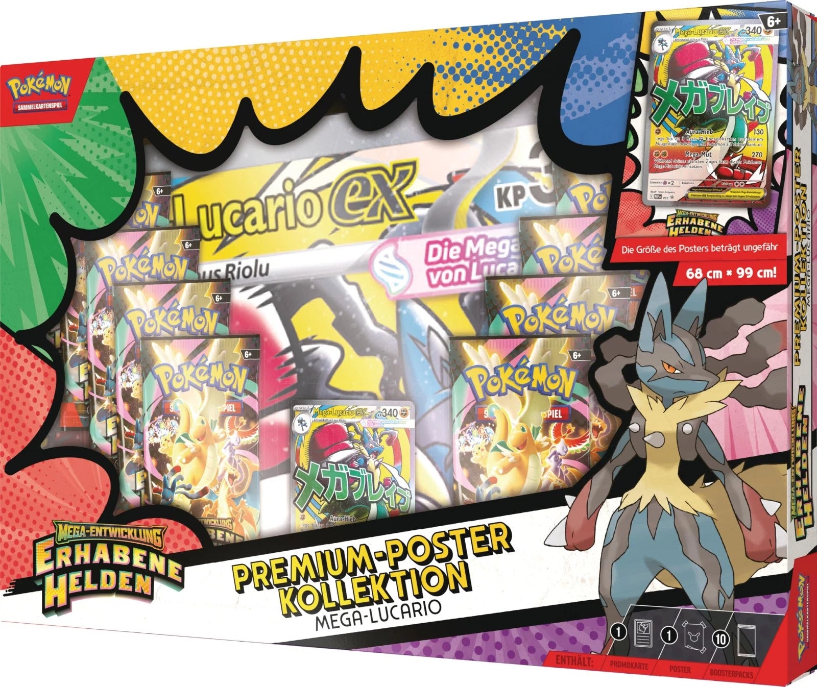 Pokemon TCG: Erhabene Helden – Lucario Premium Poster Kollektion – Deutsch