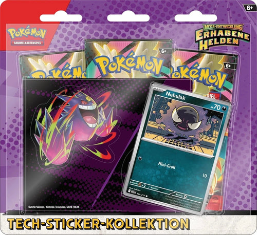 Pokemon TCG: Erhabene Helden – Nebulak Tech-Sticker-Kollektion – Deutsch