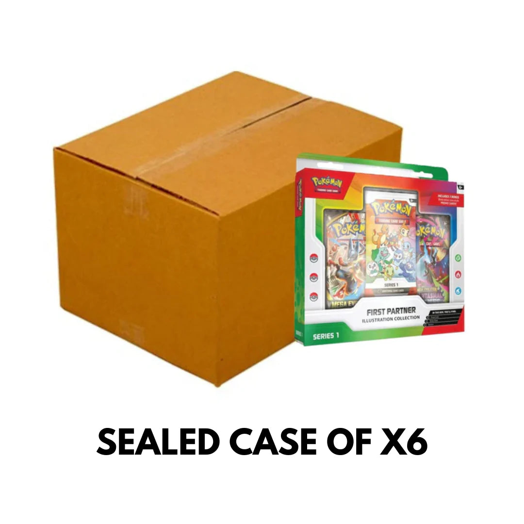 Pokemon TCG: First Partner – Illustration-Collection Sealed Case (6x) – Englisch